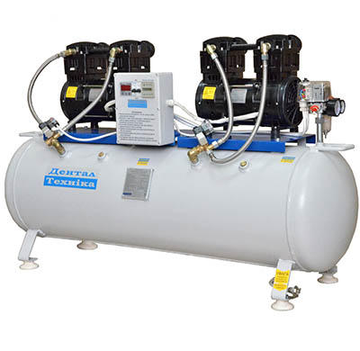 Компрессор безамаслянный малошумный ДТ1500/2-130. ООО «Денталтехника» Компрессор безамаслянный малошумный ДТ1500/2-130